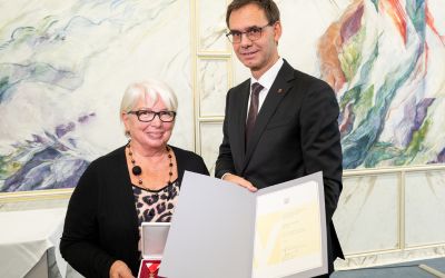 Landeshauptmann Markus Wallner und Elfriede Marent